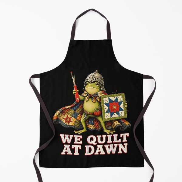 Item preview, Cute Frog Knight We Quilt At Dawn Funny Quilting Lovers Gift designed and sold by MassonCalepon.