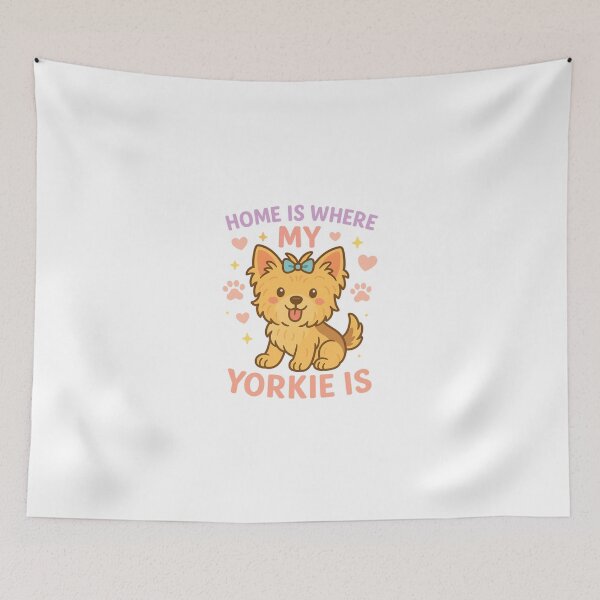 Item preview, Home Is Where My Yorkie Is Cute Yorkshire Terrier Dog Lover Design designed and sold by FurAndFlaireg.