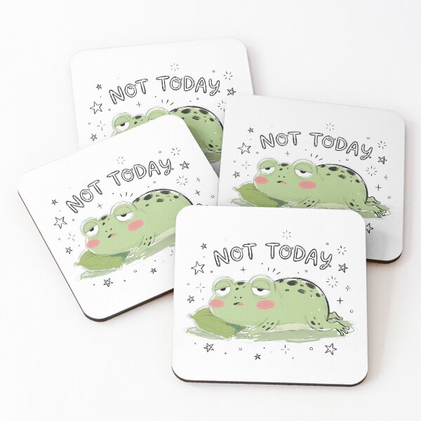 Item preview, Not Today Lazy Frog Introvert Mood Animal Lover designed and sold by JonesFlora2025.