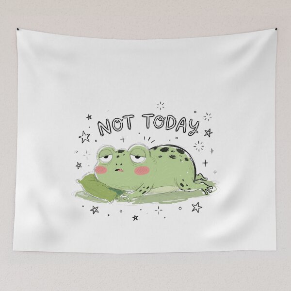 Item preview, Not Today Lazy Frog Introvert Mood Animal Lover designed and sold by JonesFlora2025.