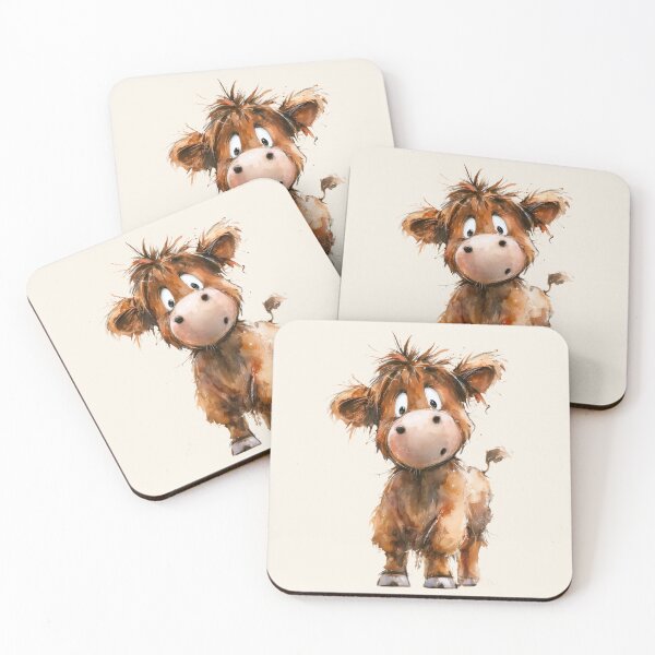 Item preview, Cute HiGHLaND CoW PRiNT SCoTTiSH ' Spike ' Designs BY SHiRLeY MacARTHuR designed and sold by Shirley MacArthur Art.