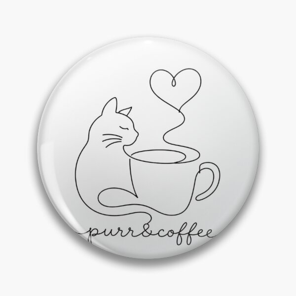 Item preview, Purr & Coffee | Minimalist Cat Line Art designed and sold by Little Moments Co..