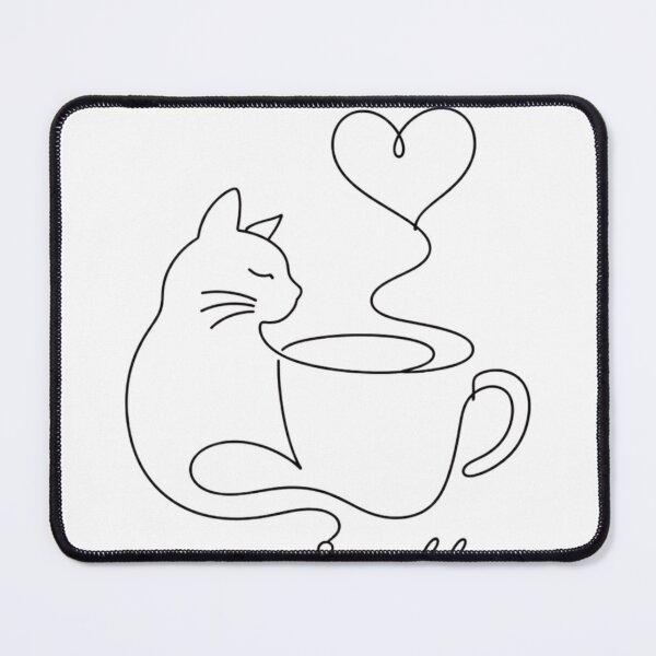 Item preview, Purr & Coffee | Minimalist Cat Line Art designed and sold by Little Moments Co..