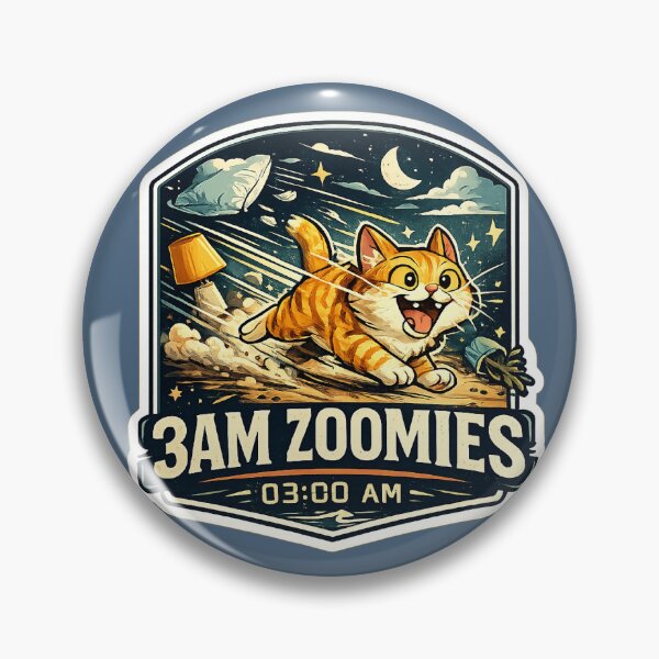 Item preview, 3AM Zoomies Funny Orange Cat Sticker designed and sold by Bugsy Sketches.