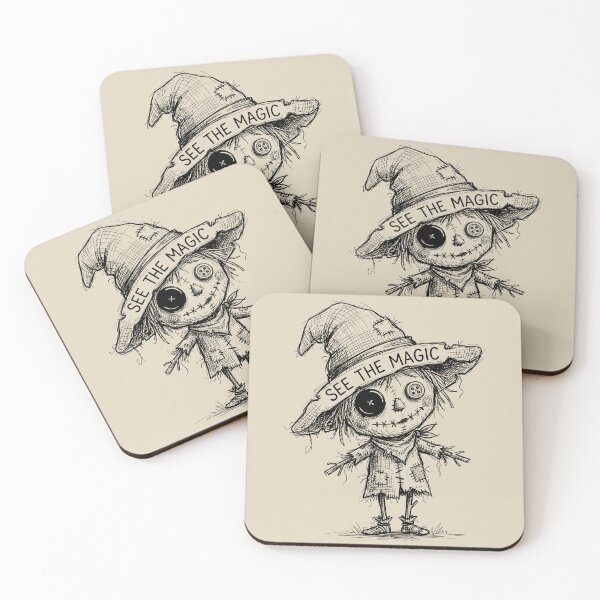 Item preview, Button Blink - Spooky Cute Scarecrow designed and sold by bapupa.