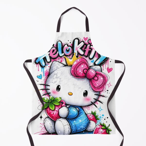Item preview, Kawaii Hello Kitty Strawberry Graffiti designed and sold by ⭐ AURA STUDIO.