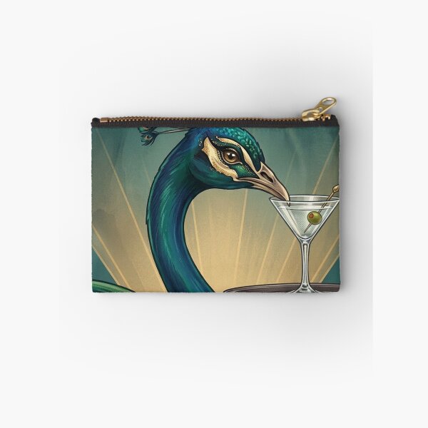 Item preview, Azure Gin Art Deco Peacock Poster designed and sold by clarencestew.
