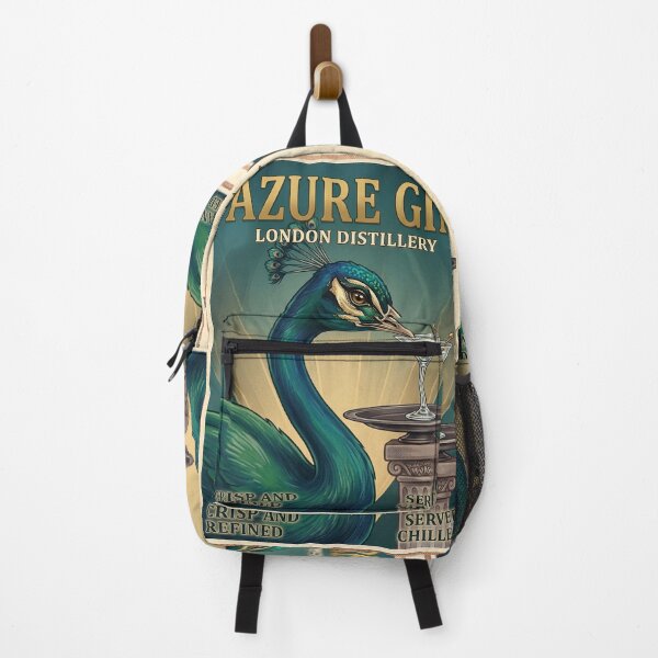 Item preview, Azure Gin Art Deco Peacock Poster designed and sold by clarencestew.