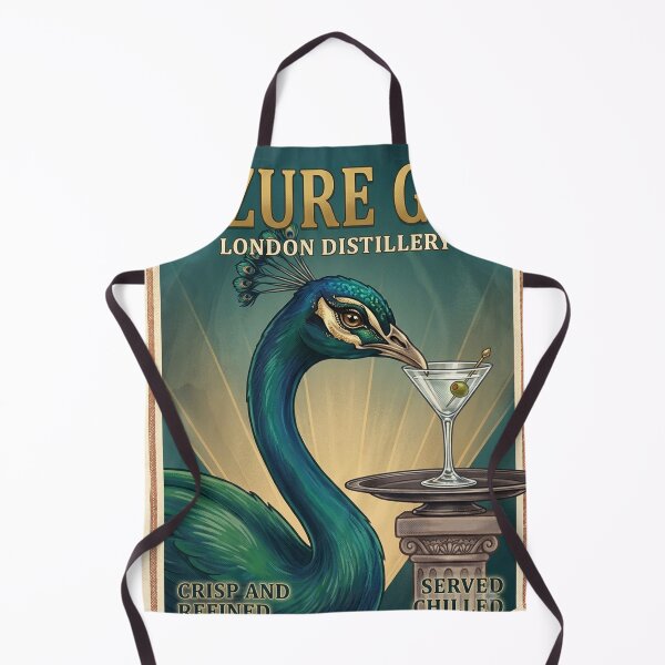 Item preview, Azure Gin Art Deco Peacock Poster designed and sold by clarencestew.