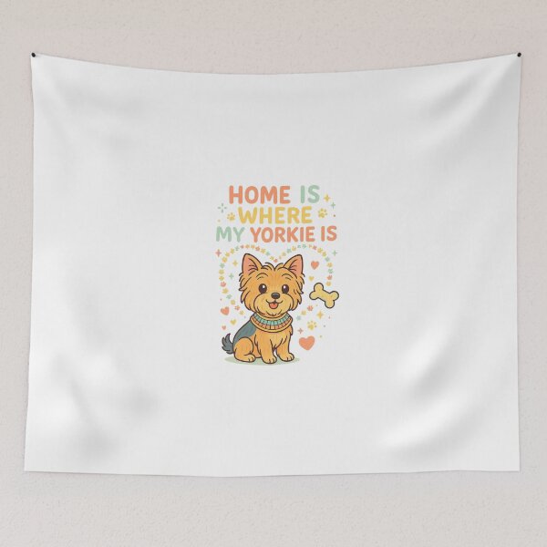 Item preview, Home Is Where My Yorkie Is Cute Yorkshire Terrier Dog Lover Design designed and sold by FurAndFlaireg.