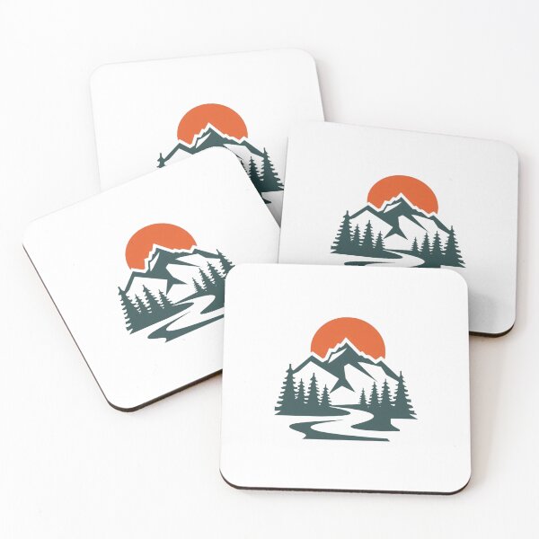 Item preview, Mountain Sunset with River and Pine Trees designed and sold by redblink store.