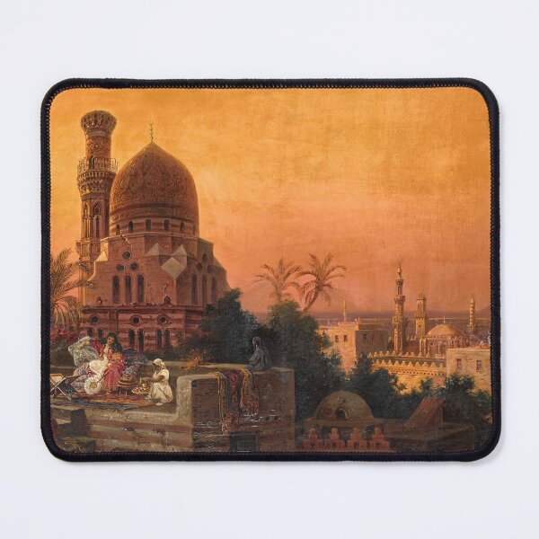 Item preview, A Gathering, Cairo by Friedrich Perlberg - Cairo Cityscape Vintage Oriental Painting Wall Art for History Lovers designed and sold by RickE.