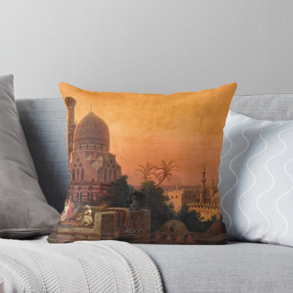 Item preview, A Gathering, Cairo by Friedrich Perlberg - Cairo Cityscape Vintage Oriental Painting Wall Art for History Lovers designed and sold by RickE.