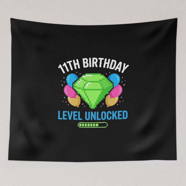 Item preview, 11th Birthday Level Unlocked Gamer Celebration Eleven Year Old designed and sold by SofenArt.
