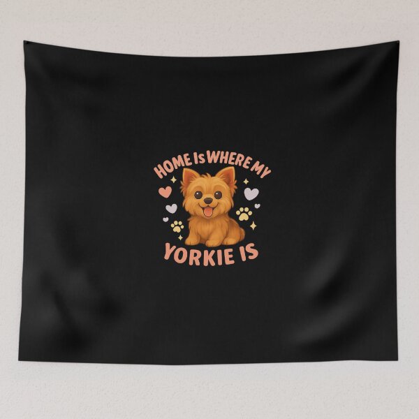 Item preview, Home Is Where My Yorkie Is Cute Yorkshire Terrier Dog Lover Design designed and sold by FurAndFlaireg.