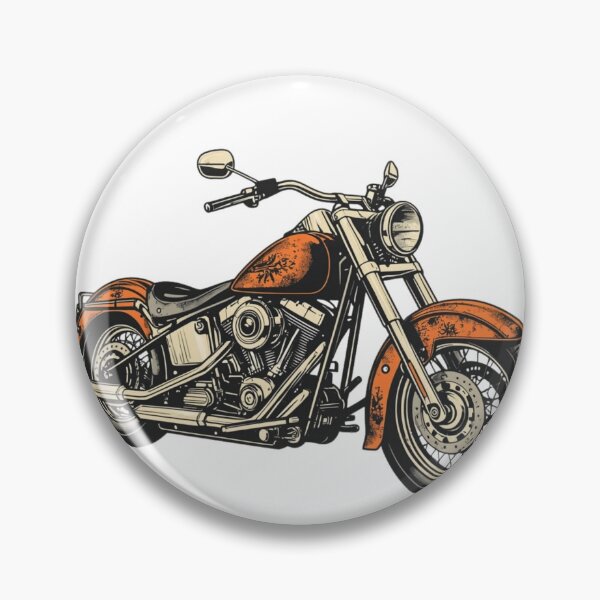 Item preview, Vintage Orange Motorcycle Illustration designed and sold by redblink store.