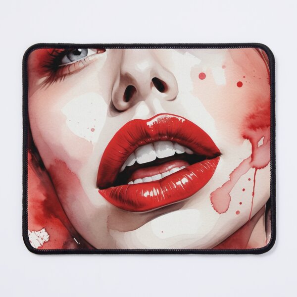 Item preview, Female Portrait in Red Watercolor designed and sold by RAISC.