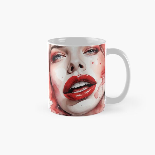 Item preview, Female Portrait in Red Watercolor designed and sold by RAISC.