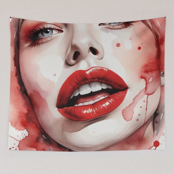 Item preview, Female Portrait in Red Watercolor designed and sold by RAISC.