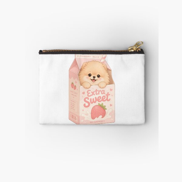 Item preview, Cute Pomeranian Strawberry Milk Kawaii Pastel Puppy designed and sold by ModernPaws.
