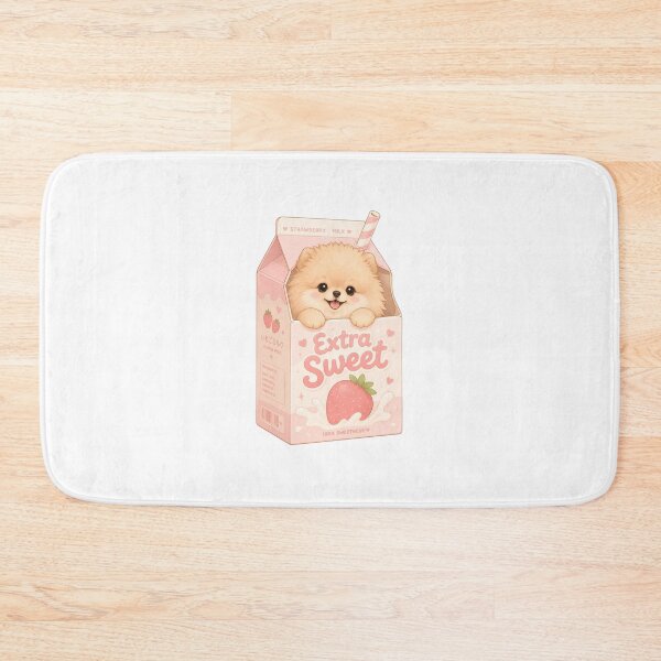 Item preview, Cute Pomeranian Strawberry Milk Kawaii Pastel Puppy designed and sold by ModernPaws.