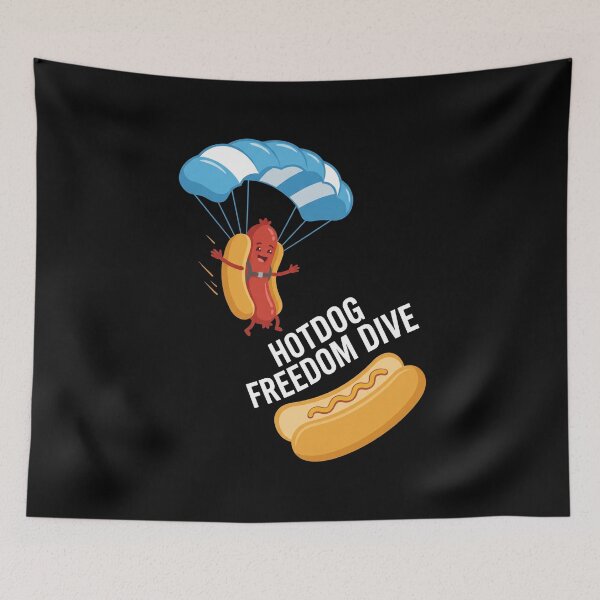 Item preview, Hotdog Freedom Dive Funny Skydiver Hotdog Fan Food Lover designed and sold by SofenArt.