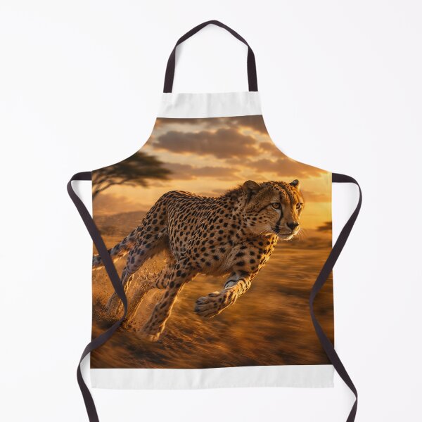 Item preview, Cheetah Running Wild On African Savanna Sunset designed and sold by SavannaCanvas.