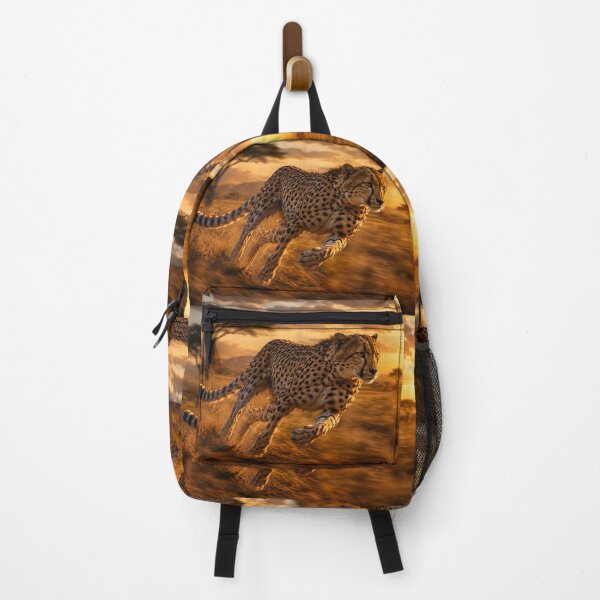 Item preview, Cheetah Running Wild On African Savanna Sunset designed and sold by SavannaCanvas.