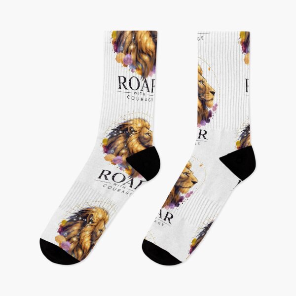 Item preview, Roar With Courage Leo Lion Watercolor Gold Art designed and sold by Zodiac Celestial Art.