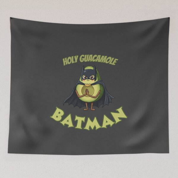 Item preview, Holy Guacamole Batman Avocado Illustration designed and sold by Bluebird Crafted Tee.