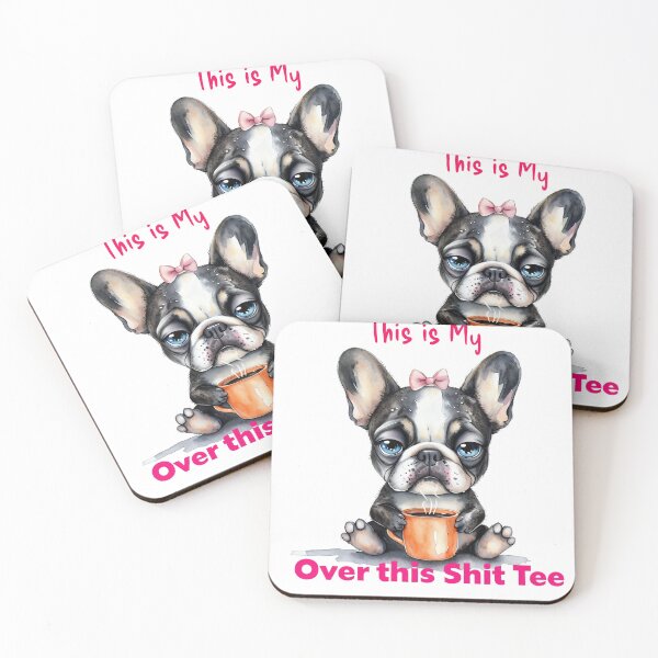 Item preview, Over This Shit - Grumpy French Bulldog Coffee designed and sold by ArtisticDesignsbyLinda.