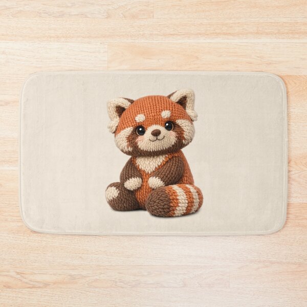Item preview, Cute Knitted Red Panda Plush | Kawaii Handmade Crochet Cottagecore designed and sold by Moons Studio.
