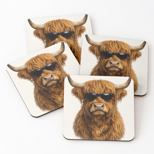 Item preview, Cool Highland Cow With Sunglasses designed and sold by BagFactoryUK.