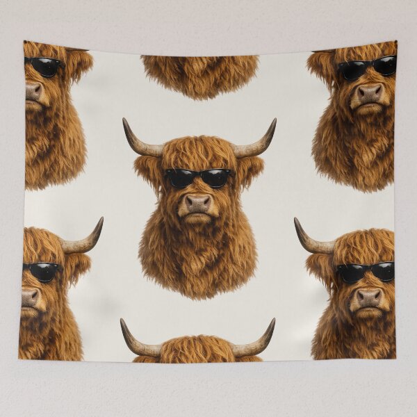Item preview, Cool Highland Cow With Sunglasses designed and sold by BagFactoryUK.