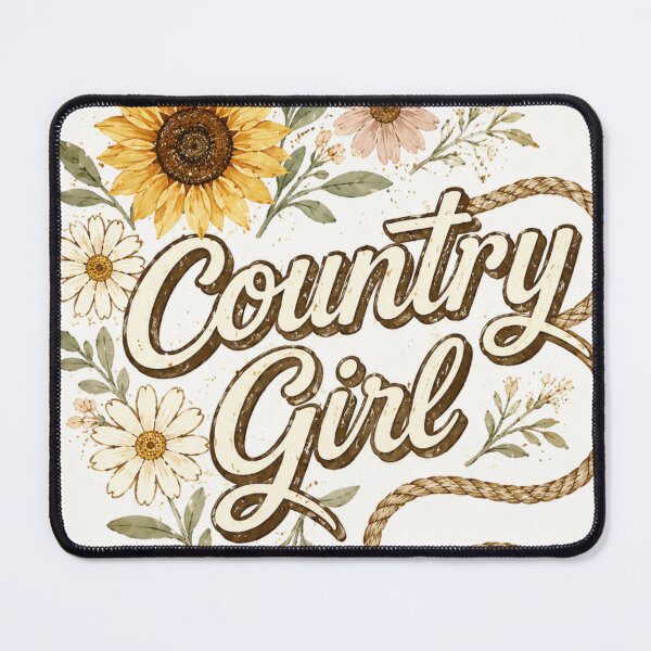 Item preview, Vintage Country Girl Floral Rope Design designed and sold by ⭐ AURA STUDIO.