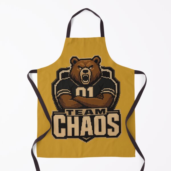 Item preview, Team Chaos Varsity Bear Mascot | Retro Pixel Arcade Sports designed and sold by AbderraimArt.