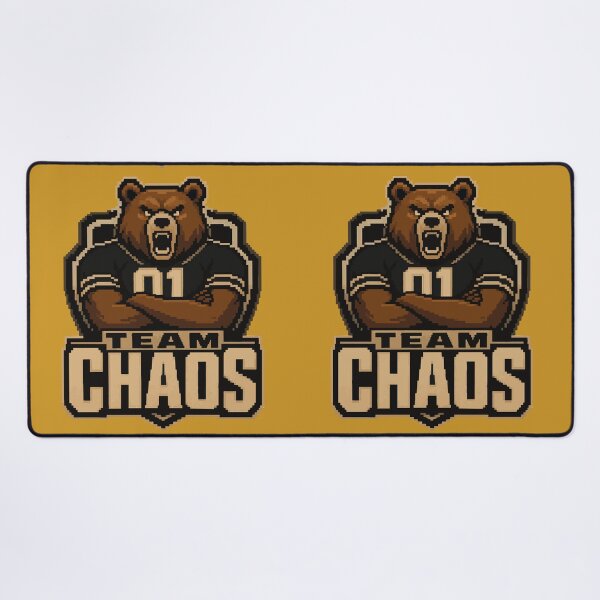 Item preview, Team Chaos Varsity Bear Mascot | Retro Pixel Arcade Sports designed and sold by AbderraimArt.