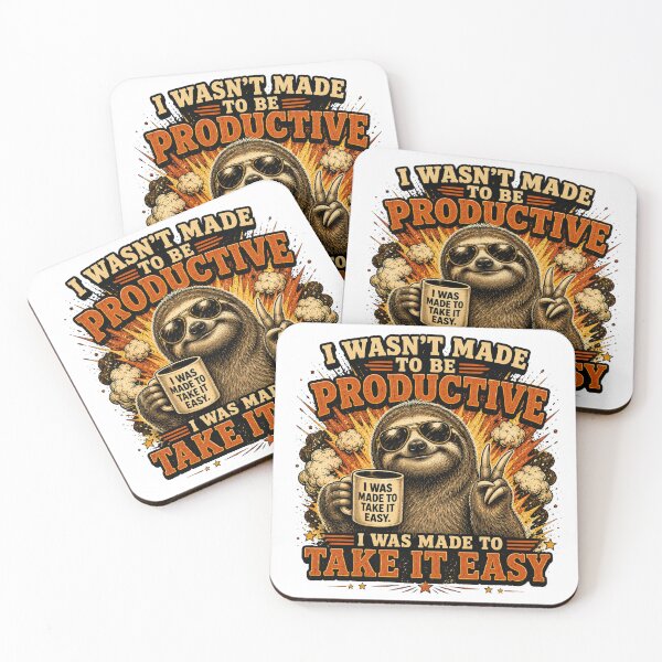 Item preview, I Was Made To Take It Easy Funny Sloth Vintage Retro T-Shirt Design designed and sold by Cavalier-org.