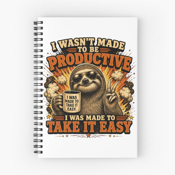 Item preview, I Was Made To Take It Easy Funny Sloth Vintage Retro T-Shirt Design designed and sold by Cavalier-org.