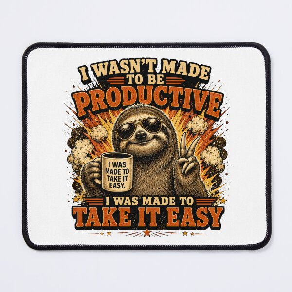 Item preview, I Was Made To Take It Easy Funny Sloth Vintage Retro T-Shirt Design designed and sold by Cavalier-org.