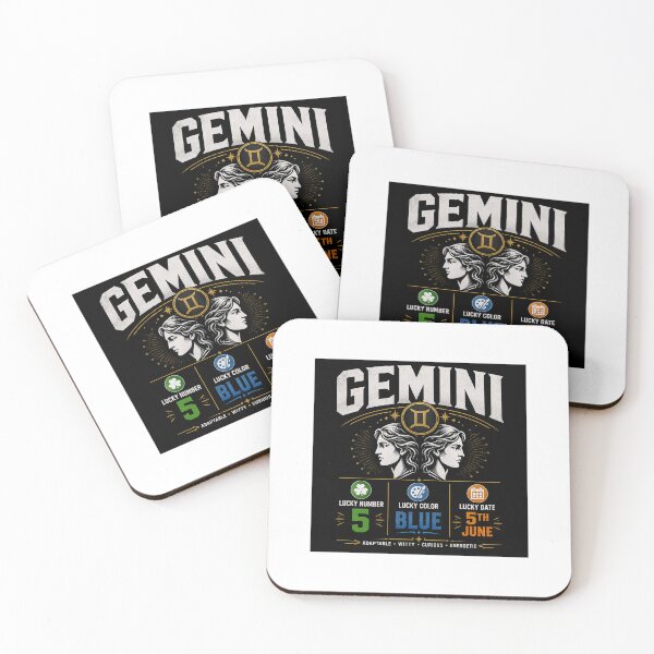 Item preview, Gemini Zodiac Sign Traits and Lucky Attributes Graphic Art designed and sold by PrintableArt123.
