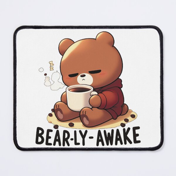 Item preview, Bearly Awake Funny Bear And Coffee designed and sold by FurAndFlaireg.