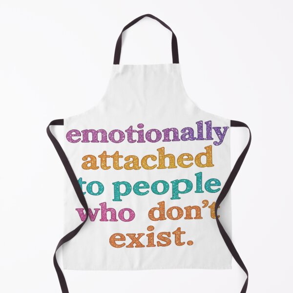 Item preview, Emotionally Attached to People Who Don't Exist | Funny Book Lover Typography designed and sold by BookedAndDesign.