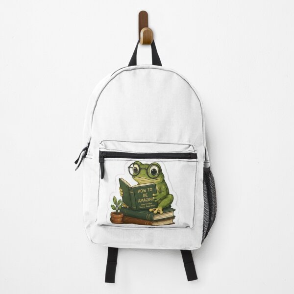 Item preview, Amazing Frog Sticker | Cute Reading Frog for Book Lovers designed and sold by AtlasPixel.