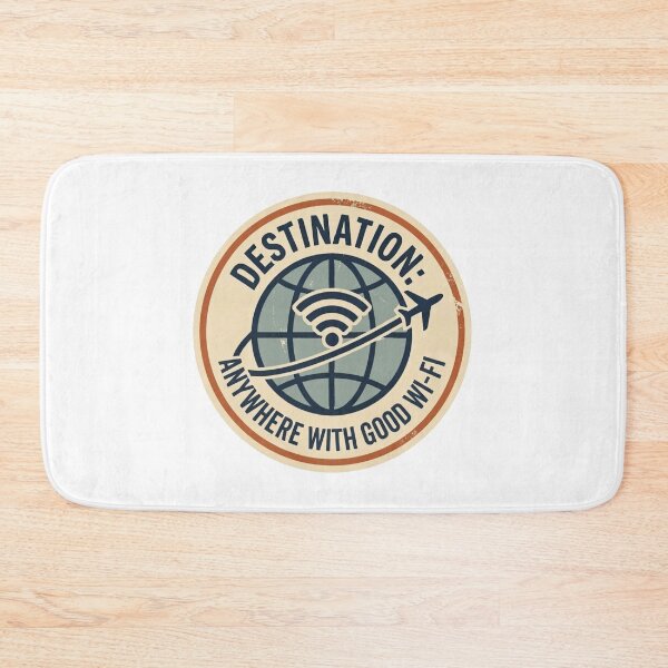 Item preview, Retro Destination Anywhere with Good Wi-Fi Travel Sticker designed and sold by asumintjapan1.