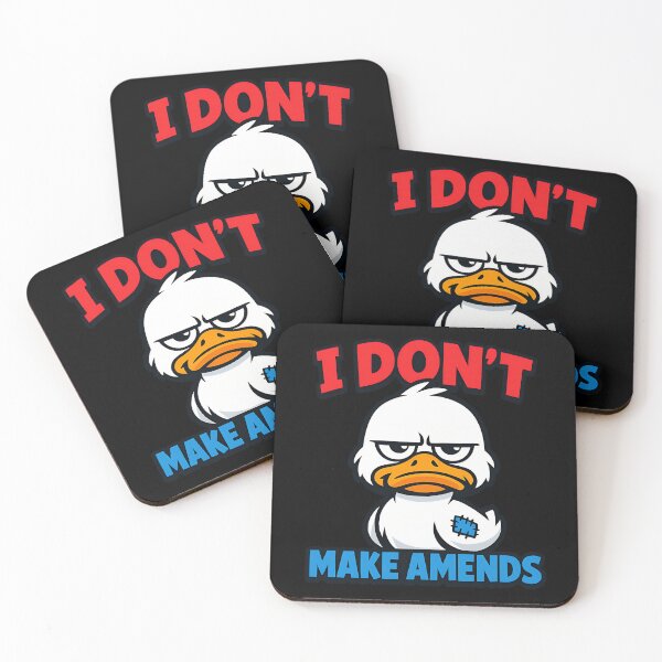 Item preview, I Don't Make Amends Funny Accountability Duck designed and sold by TeeTimeTreasure.