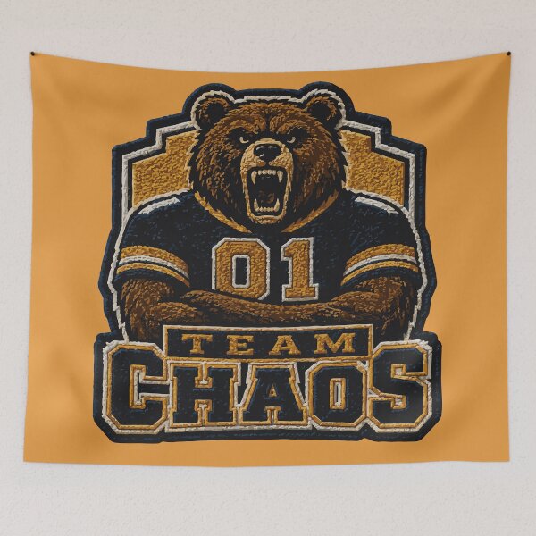Item preview, Team Chaos Embroidered Patch | Varsity Bear Sports Parody designed and sold by AbderraimArt.