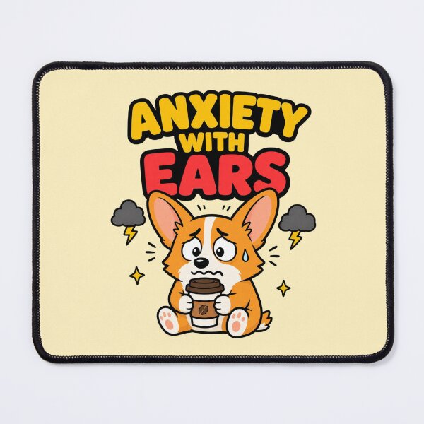 Item preview, Anxious Corgi Coffee Panic Gift designed and sold by Gentlestate.