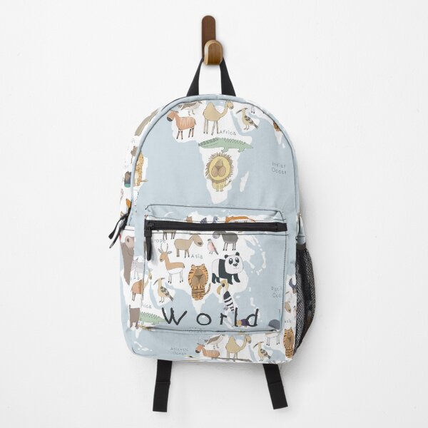 Item preview, Illustrated World Map With World Animals By Artist Carla Daly designed and sold by Carla Daly.