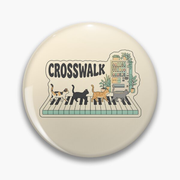 Item preview, Crosswalk Piano Cats Music Aesthetic Lo-Fi Keyboard Gift designed and sold by BikeRelaxStudio.